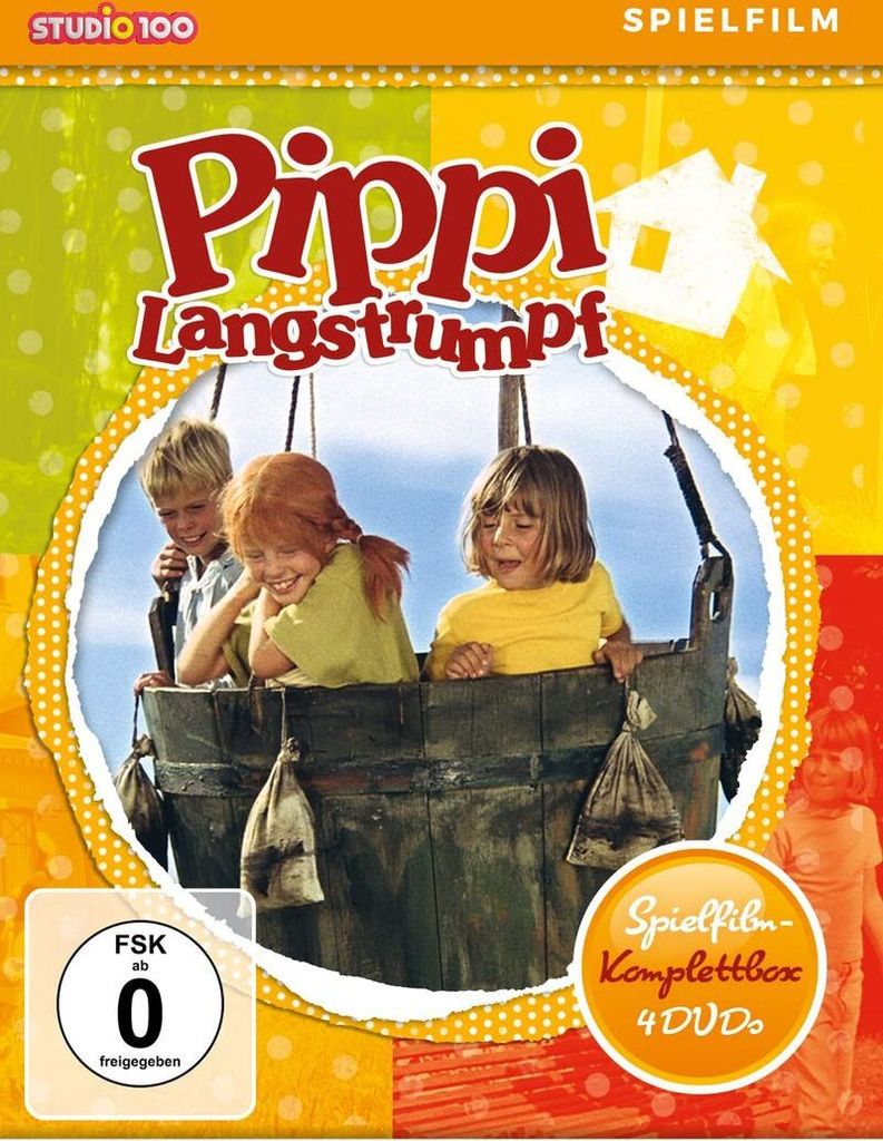 Pippi Langstrumpf - Spielfilm Komplettbox [4 DVDs, SOFTBOX] Obrázok produktu 
