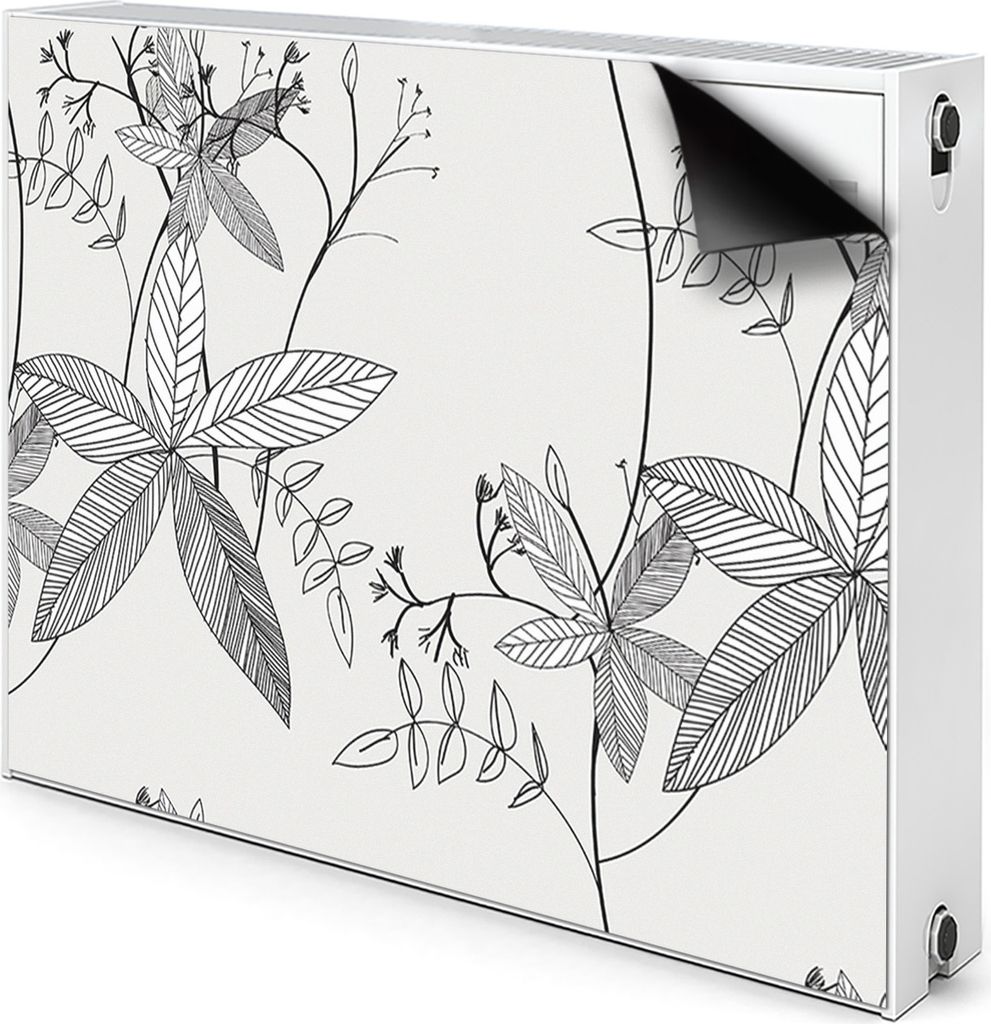 Magnet Verkleidung Abdeckung Heizkörperabdeckung Heizkörperabdeckung 90x60 cm - Blumen, Doodle