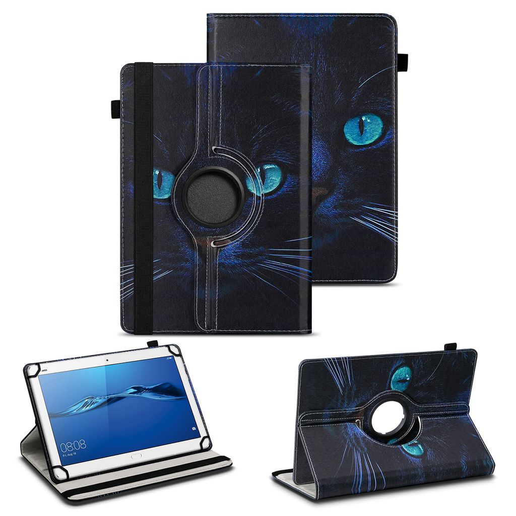Schutzhülle für Huawei MediaPad T1 T2 T3 T5 10 Tablet Hülle Tasche Drehbar CaseFarben:Motiv 9