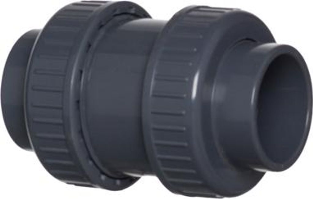 Rückschlagventil mit Feder 32 mm, PVC-U, 2x geklebt, Produktbild 