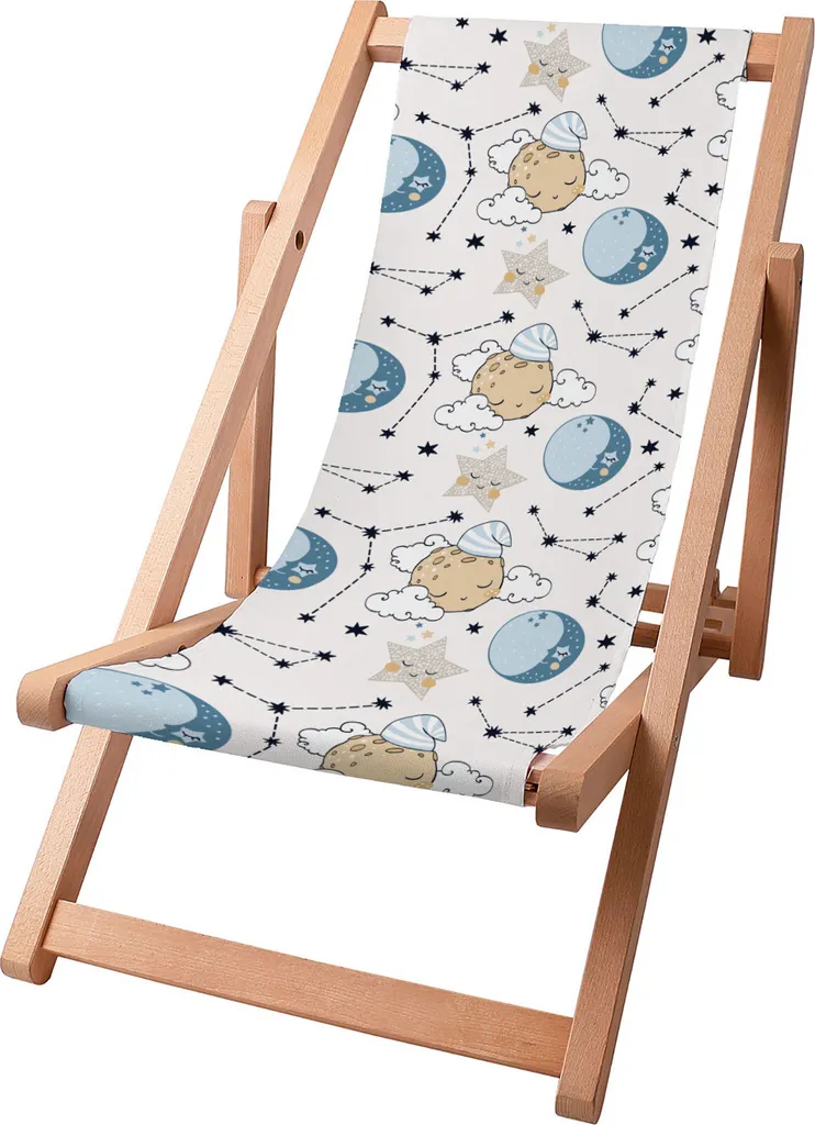 Sdraio Dreamroots 130kg Legno: Design Pieghevole 3 Livelli Moon