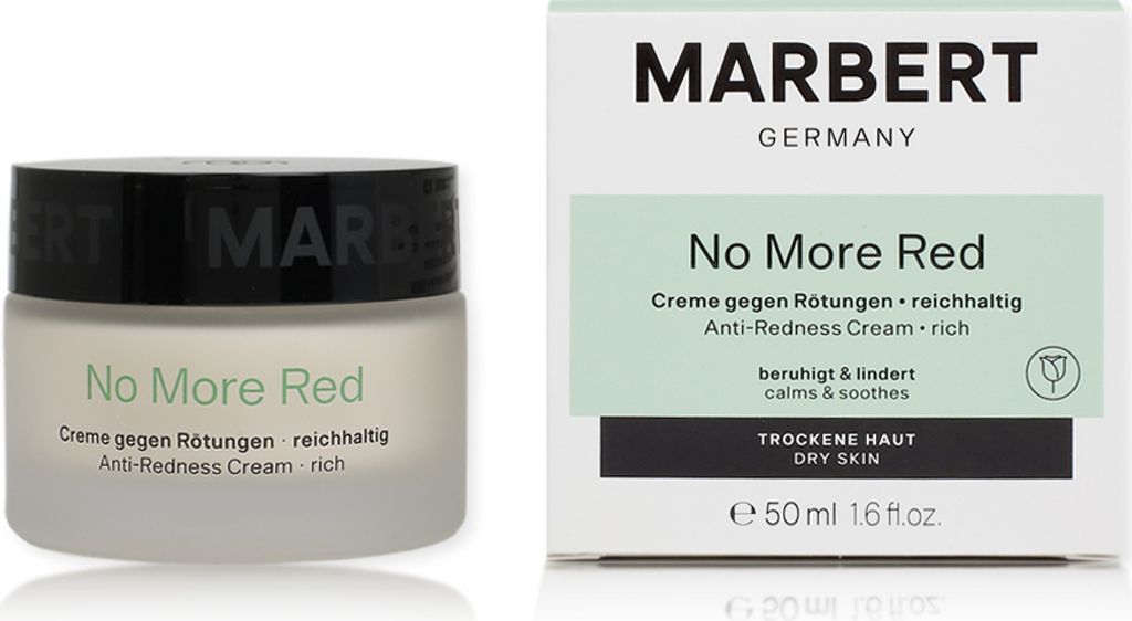 Marbert No More Red Creme gegen Rötungen - reichhaltig für trockenen Haut 50 ml