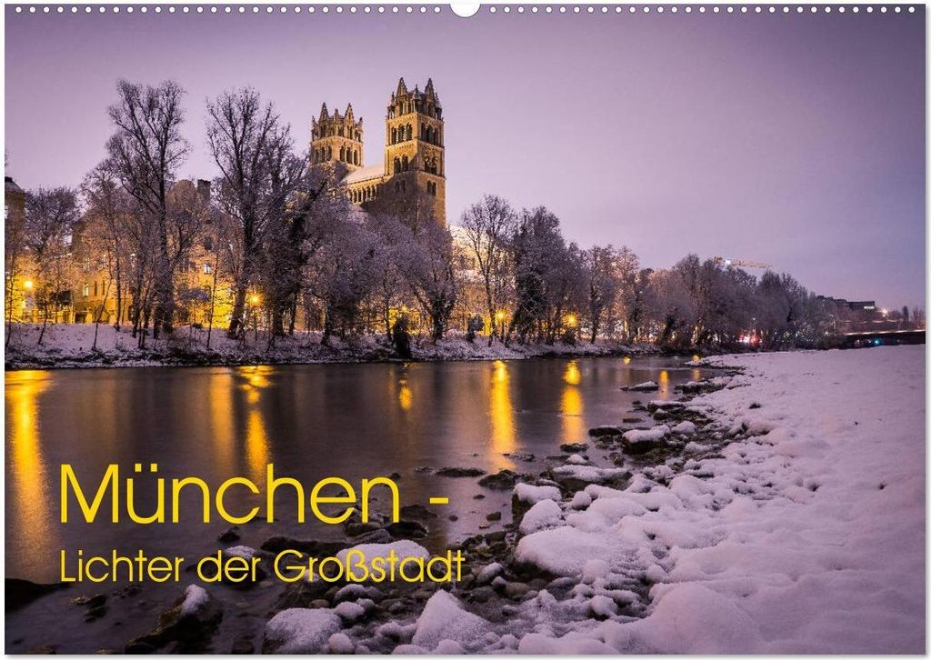 München - Lichter der Großstadt (Wandkalender 2026 DIN A2 quer), CALVENDO Monatskalender