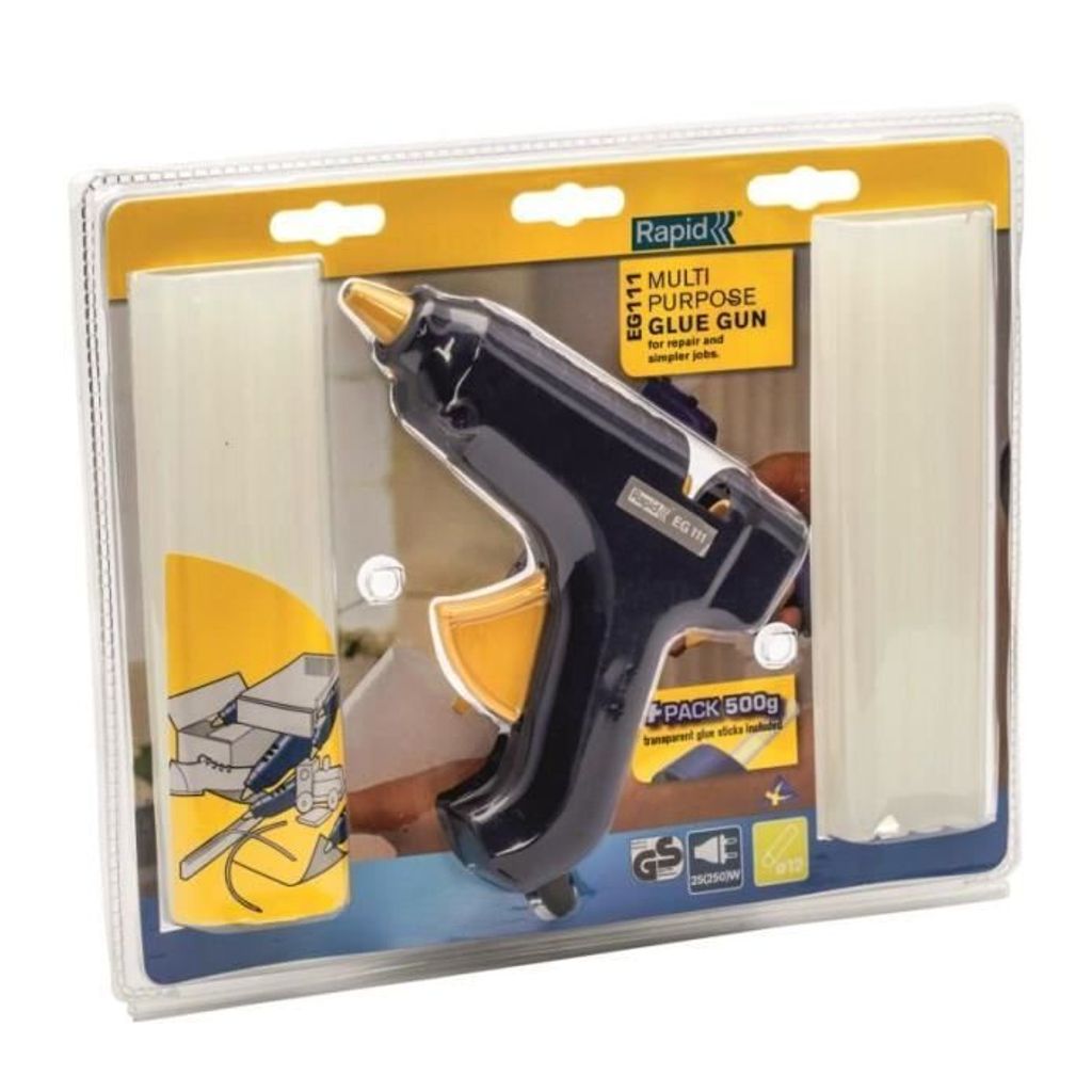 Rapid EG111 Klebepistole für 12 mm Klebestifte - Blister + 500g Kleber - RAPID-ISABERG - 40303076