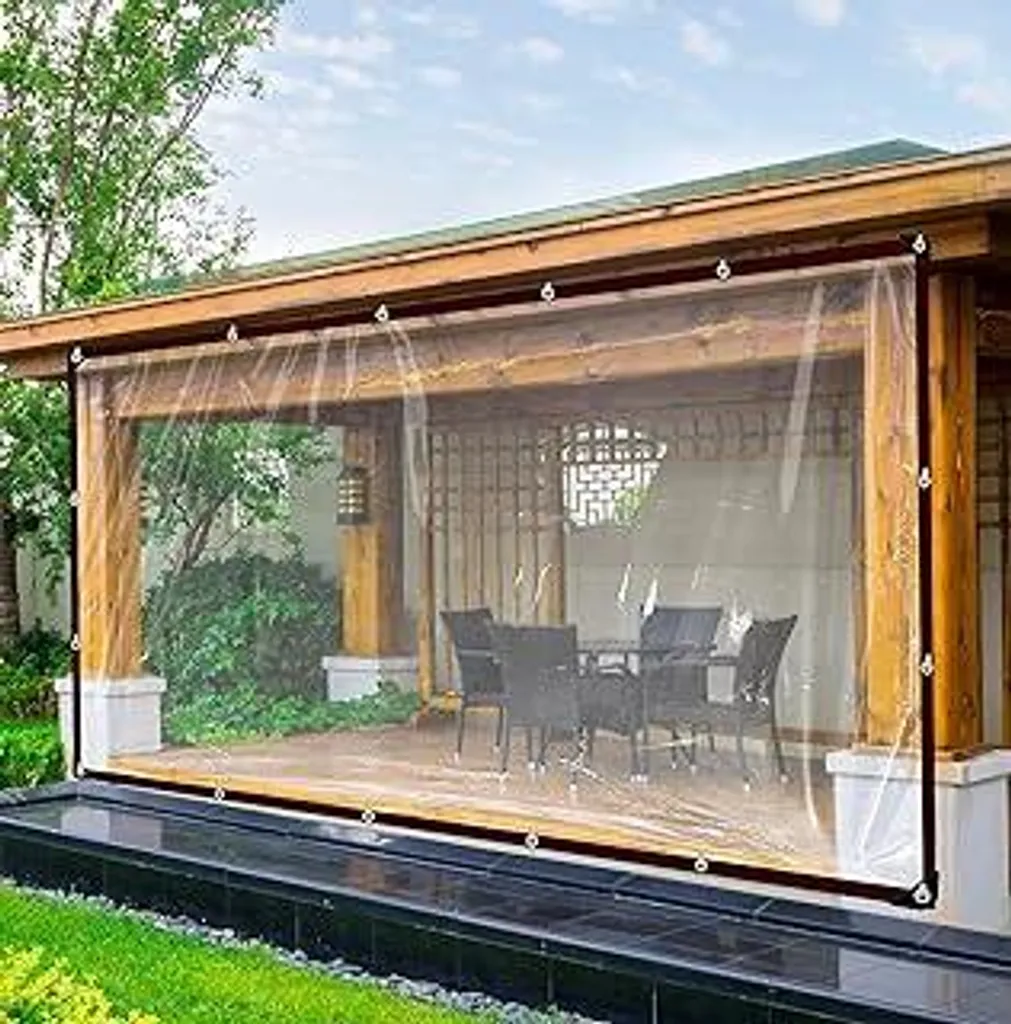 Telo Trasparente per Piante e Gazebo 2x2m con Occhielli Rinforzati