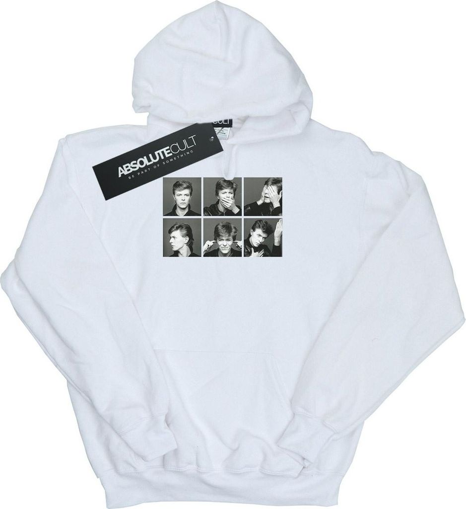 David Bowie - Kapuzenpullover für Herren BI8263 (L) (Weiß)
