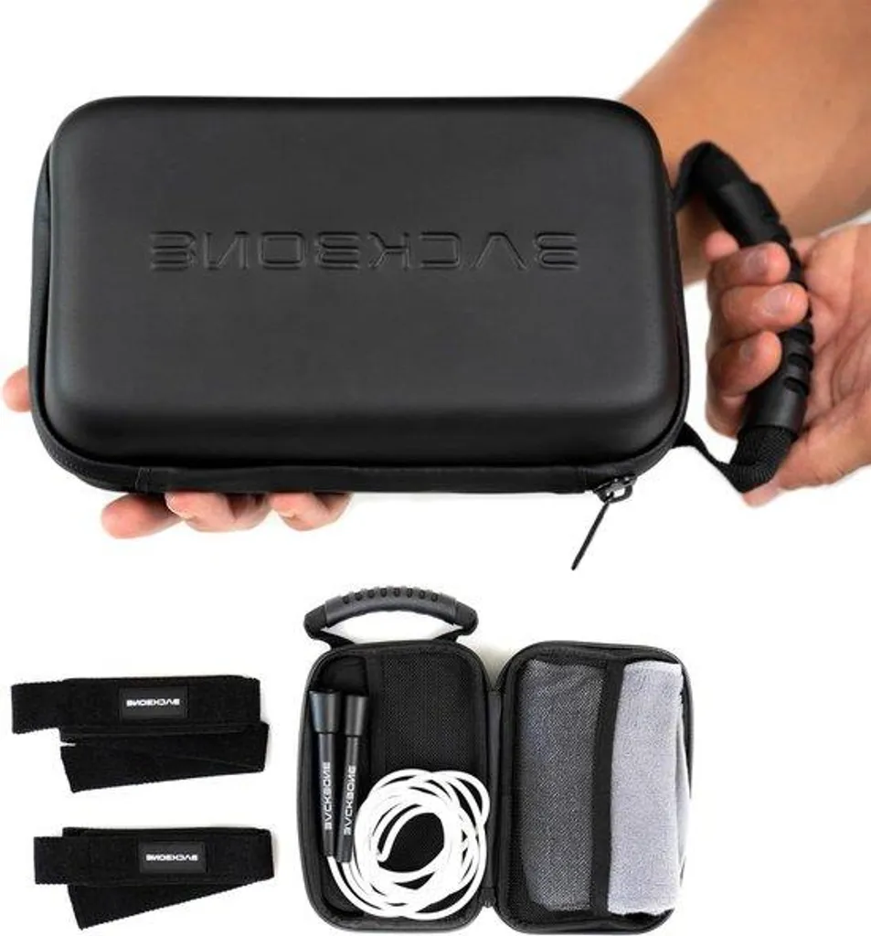 Kit de musculation avec corde à sauter, serviette et 2 sangles de sport