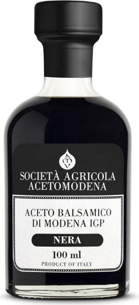 Aceto Balsamico di Modena IGP, Nera, Balsamico Essig aus Modena g.g.A., 100 ml, Società Agricola AcetoModena