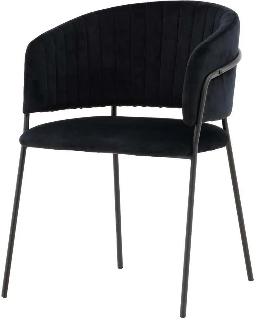Chaise de salle à manger Selma Noir idéale pour recevoir dans le salon