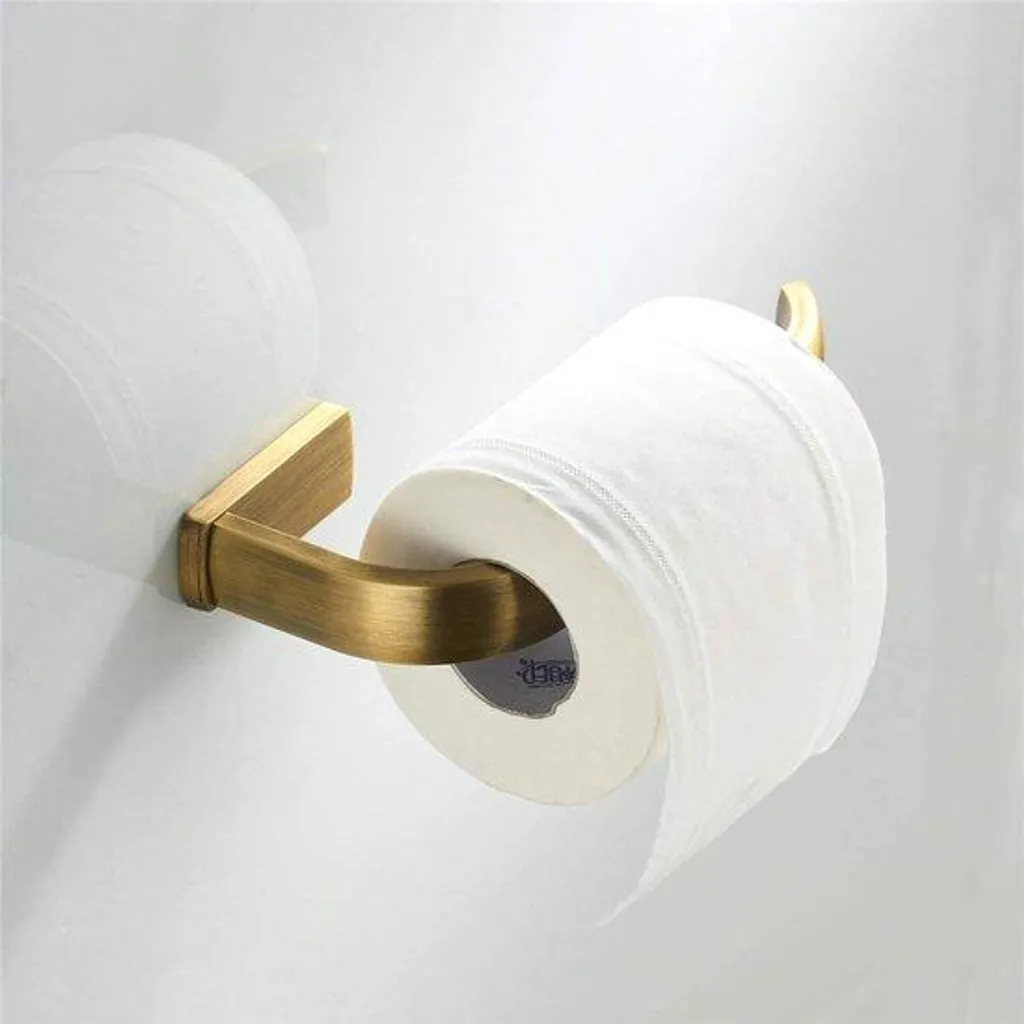 Porte-papier hygiénique ancien en laiton brossé bronze mural de 18cm