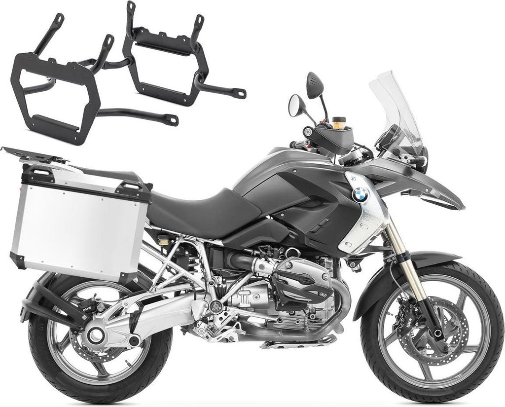 Alu-Koffer+ Kofferträger für BMW R 1200 GS 04-12 / Adventure 06-13 QP4