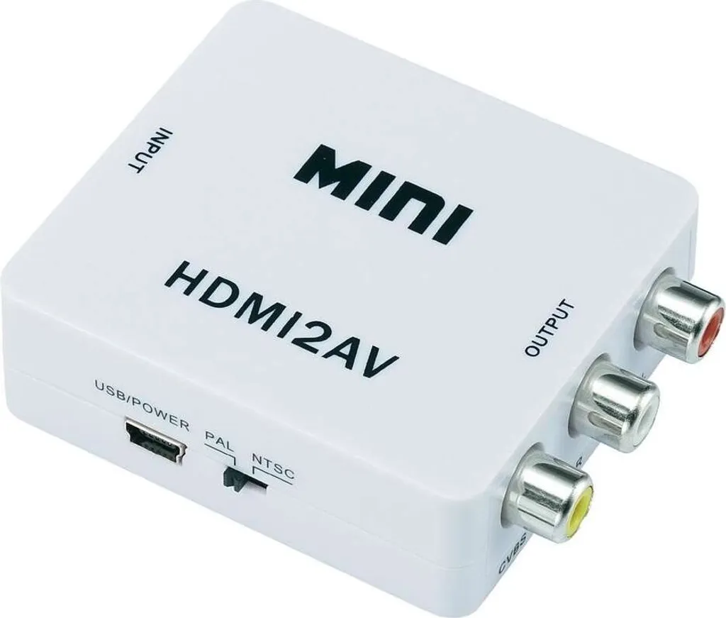 Adaptateur HDMI vers RCA Composite Blanc - Convertisseur Audio et Vidéo