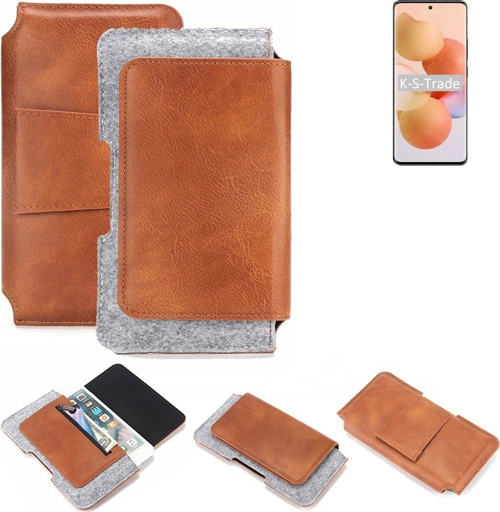 K-S-Trade Handyhülle Schutzhülle kompatibel mit Xiaomi Civi Gürteltasche Holster Gürtel Tasche Smartphone Tasche Handy Hülle Polyurethan+ Filz...
