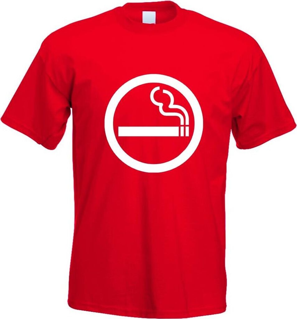 Kiwistar - T-Shirt - rot - Raucher Motiv Bedruckt Funshirt Design Print - mit Motiv Bedruckt - Funshirt Design - Sport - Freizeit - Herren - XXL