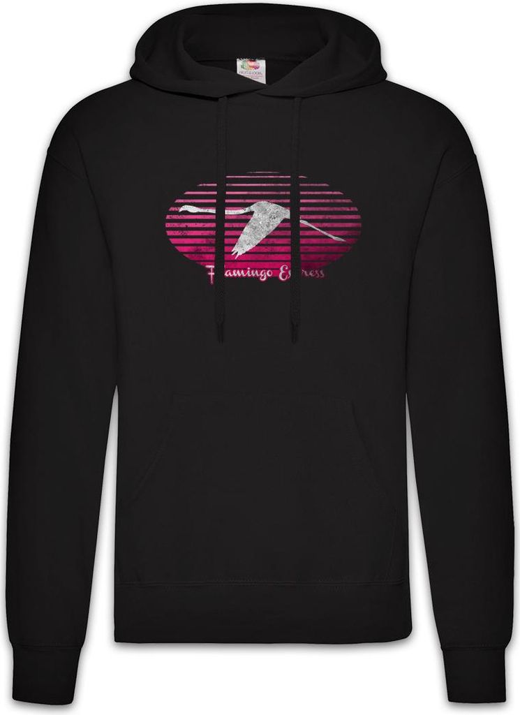 Urban Backwoods Flamingo Express, Herren Hoodie, Farbe: Schwarz, Größe: S