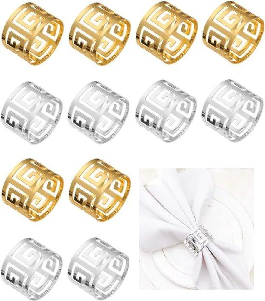 Lot de 12 décorations de table élégantes pour réception et mariage chic