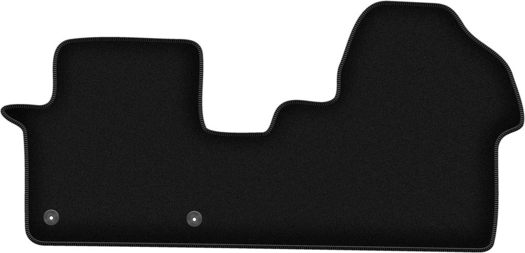 Wielganizator Velours-Autoteppiche – passend für Fiat Scudo III (Lieferung, Bj. 2021-) – schwarz, passgenau, mit Befestigungen set 1 Stk.