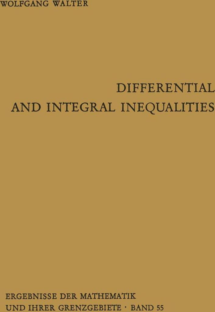 Differential and Integral Inequalities