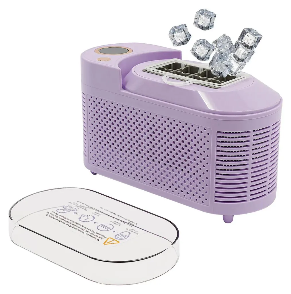 Plus de manque de glace avec cette machine à glaçons portable violette