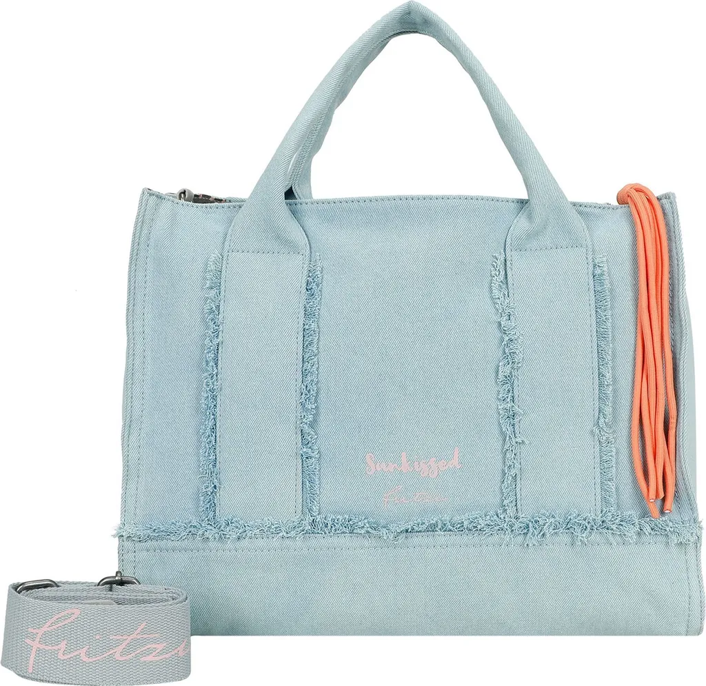 Fritzi aus Preußen borsetta borsa a tracolla Tote Bag Limited Washed Denim Shopper Washed Blue celeste
