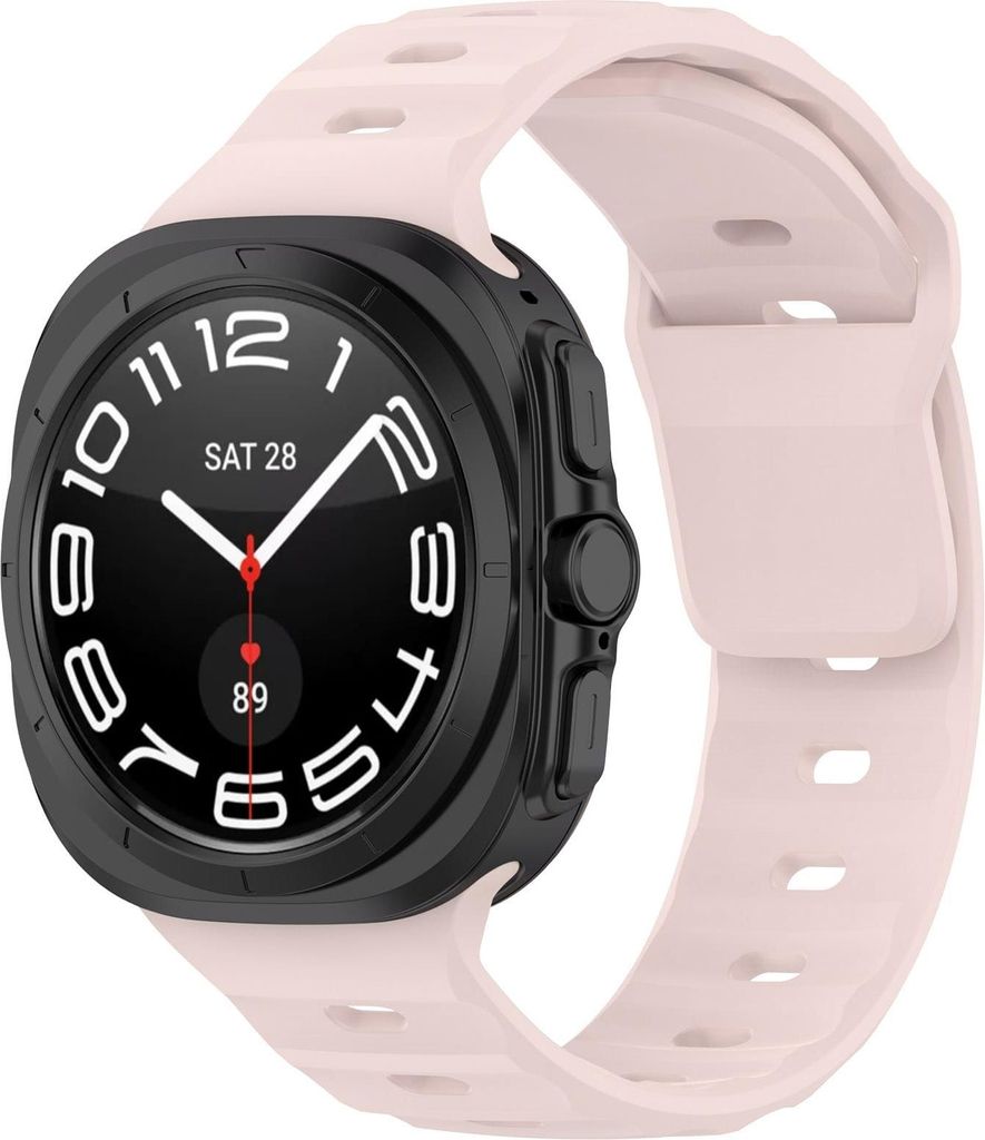 Bizon Armbanduhr Silikon G für Galaxy Watch Ultra 47 mm, Pink