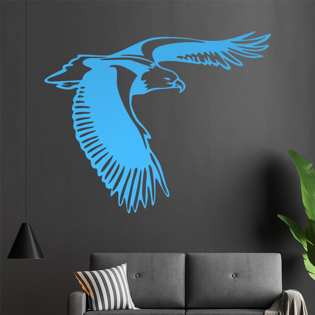 Adler Wandtattoo in 6 Größen - Wandaufkleber Wall Sticker - Dekoration, Küche, Wohnzimmer, Schlafzimmer, Badezimmer
