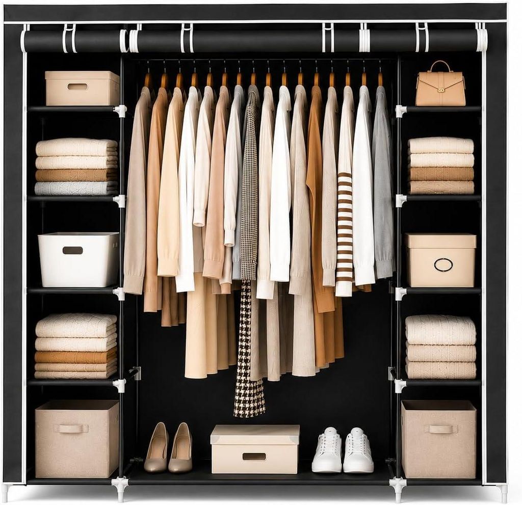 Stoffschrank (XXL)| Faltbarer kleiderschrank mit Produktbild 