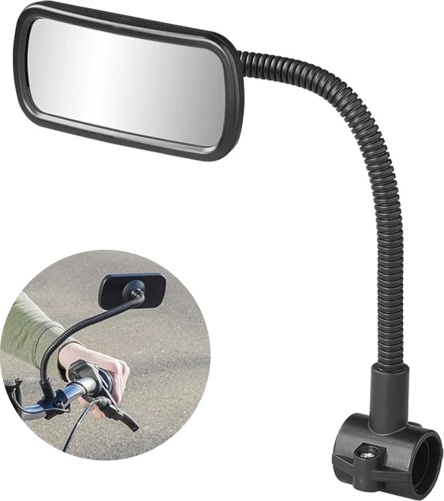 Fahrrad Rückspiegel mit 22 cm Flexarm - Universal Fahrrad Spiegel - Outdoor