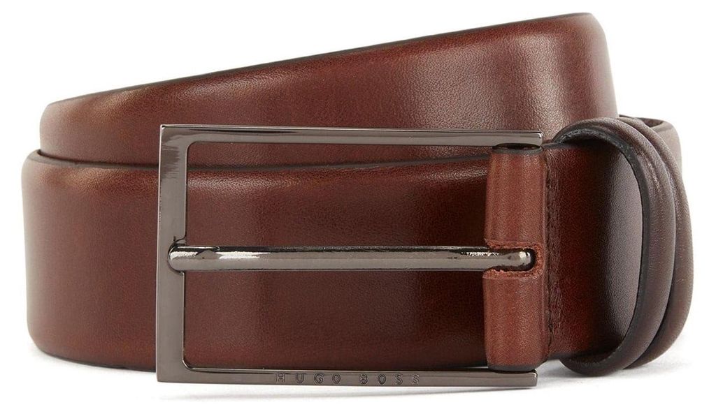 Boss - "Carmello" Gürtel für Herren, Unifarben, Leder GT15985 (105 cm x 35 mm) (Dunkelbraun)