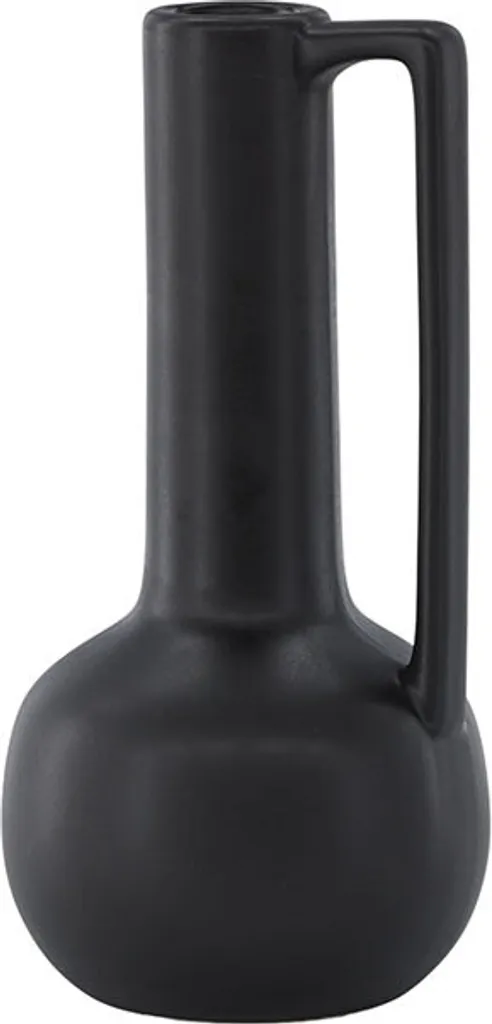 Vase décoratif Allis noir en céramique pour un salon moderne et épuré