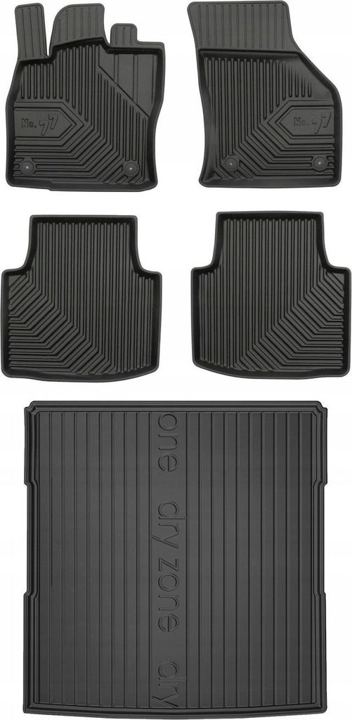 SET 77 Fußmatten und Fußmatten SKODA Superb 3 Kombi 2015-2023 d