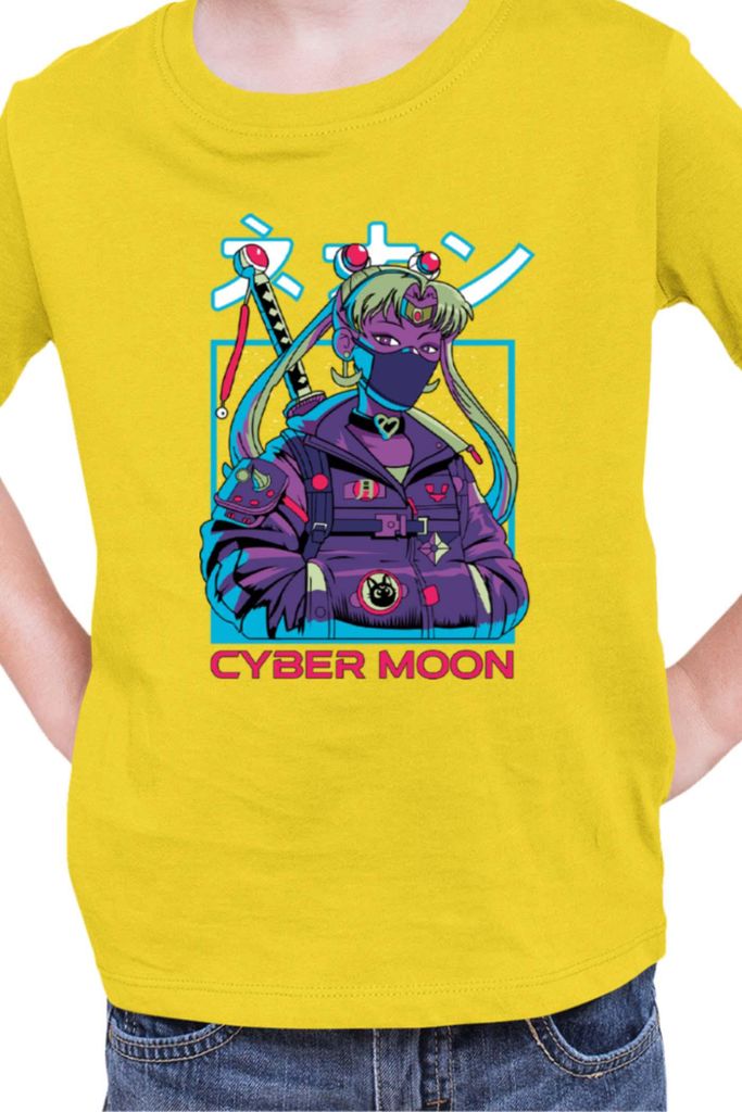 Kinder T-Shirt Japan Manga Anime Comics Animation Sailor Anime Manga Moon 10, 9-11 Jahr - 140 / Gelb
