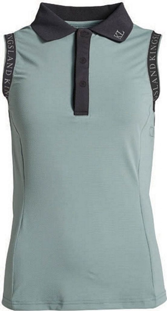 Kingsland KLpaizley Ladies Technical Polo Sleeveless Damen Funktions--Poloshirt, ärmellos Green Sea Pine Summer Update 2022, Größe:XL