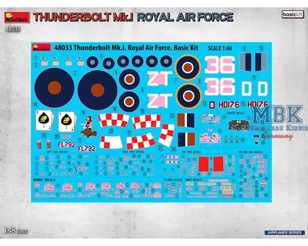 Thunderbolt Mk.I RAF 1:48 : Maquette Militaire Montage Précis - 2