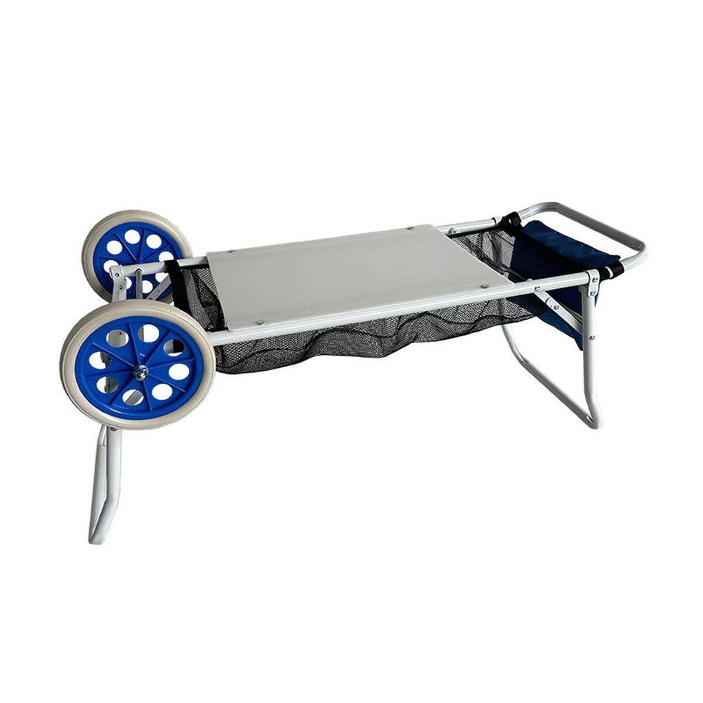 Marbueno Trolley Stuhl Trolley Stahl Convertible Camping und Strand Tisch 108X51X51 cm 10362