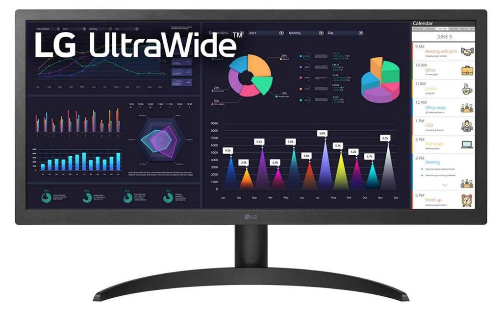 LG 26WQ500-B, 65,3 cm (25.7"), 2560 x 1080 Pixel, 4K Ultra Produktbild 
