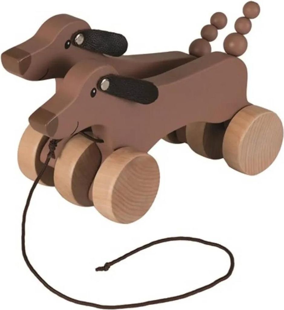 Egmont Toys Holz-Zugfigur Hund 21x8x15 cm