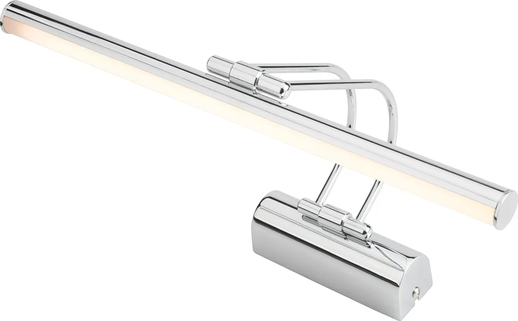 Luminaire salle de bain Hartlepool chrome 35 cm idéal pour miroir LED