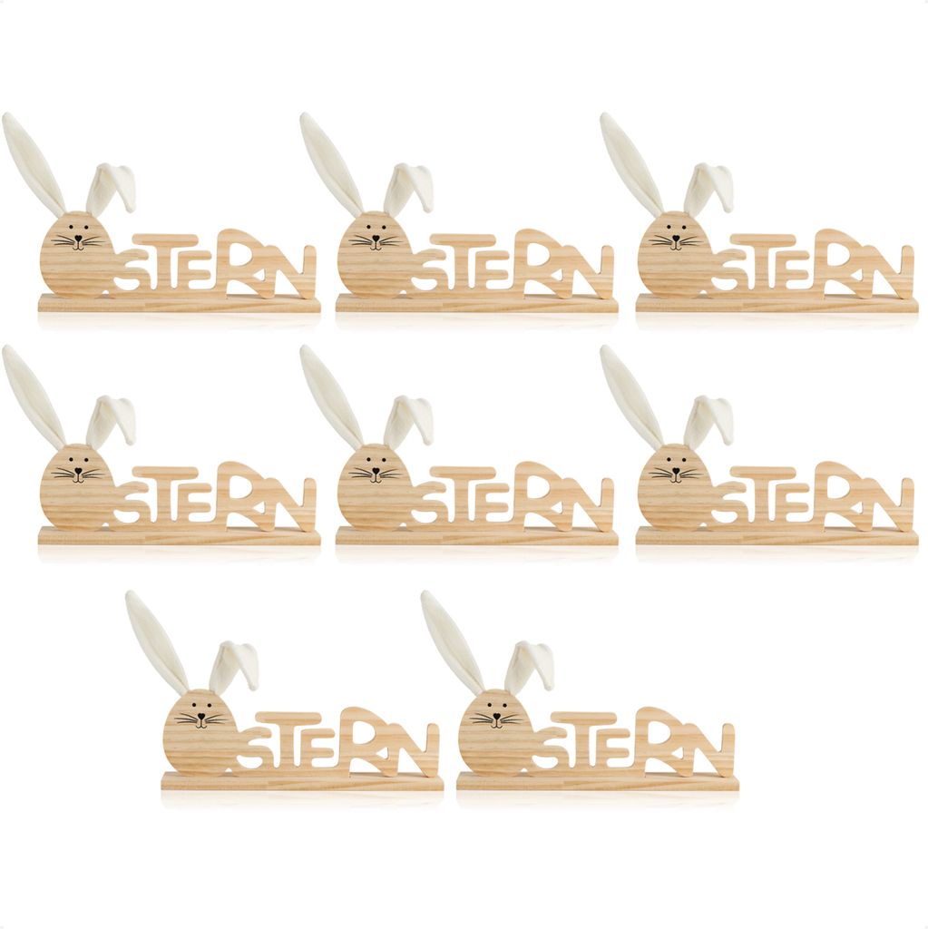 com-four® 8x Deko Aufsteller für Ostern - Schriftzug mit Produktbild 