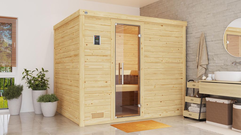 weka Massivholzsauna BERGEN 3 GT, Kompakt 9.0 x B x T x H x 246 x 195 x 205
