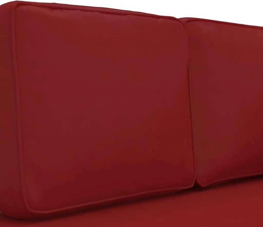 vidaXL Chaise longue similicuir rouge vin avec coussin design