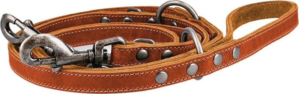 Guinzaglio Tecnico Addestramento Pelle Cognac 1,6x250cm Professionale