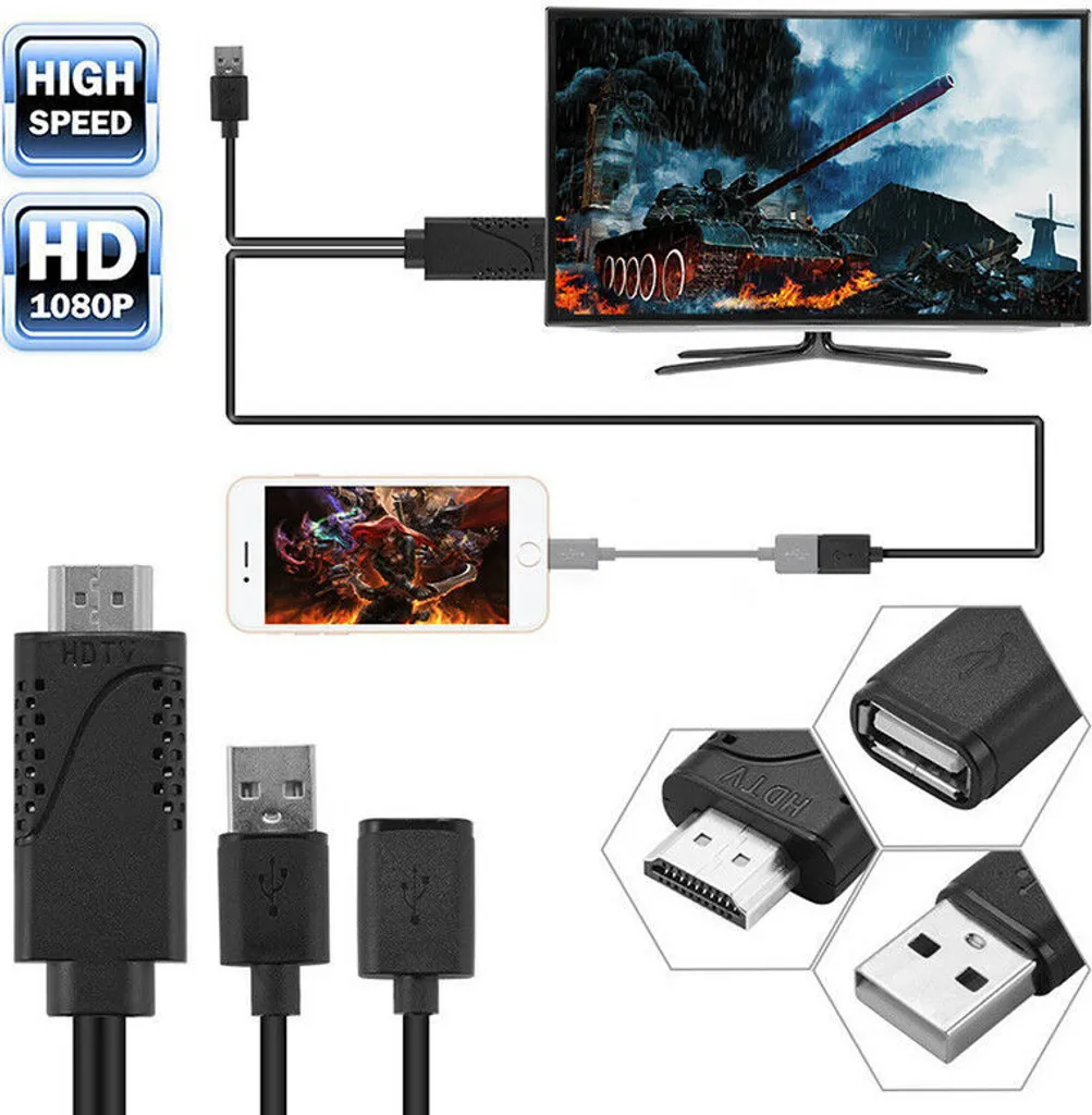 Cavo Mirroring Smartphone TV - Adattatore HDMI per iPhone e Android - 2