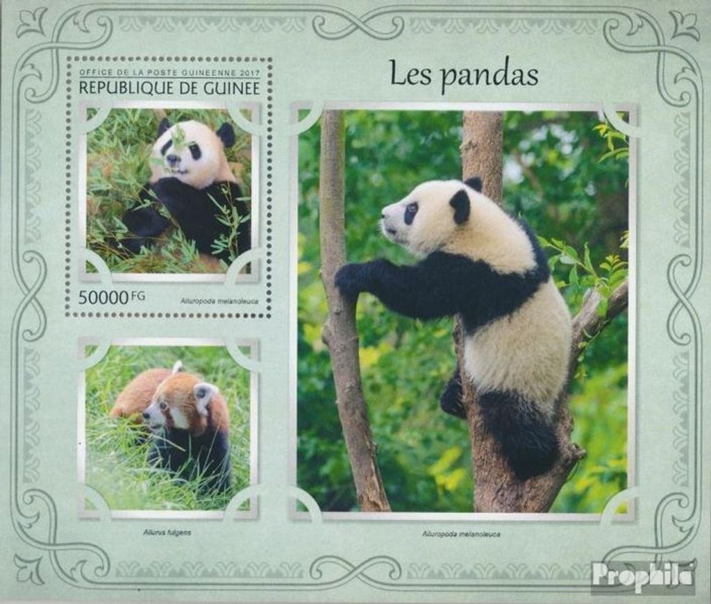 Briefmarken Guinea 2017 Mi Block 2743 (kompl. Ausgabe) postfrisch Pandas