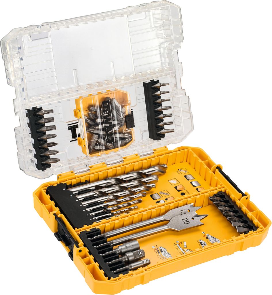 DeWALT ToughCase+ Metall-Holzbohrer und Bit-Set im Koffer