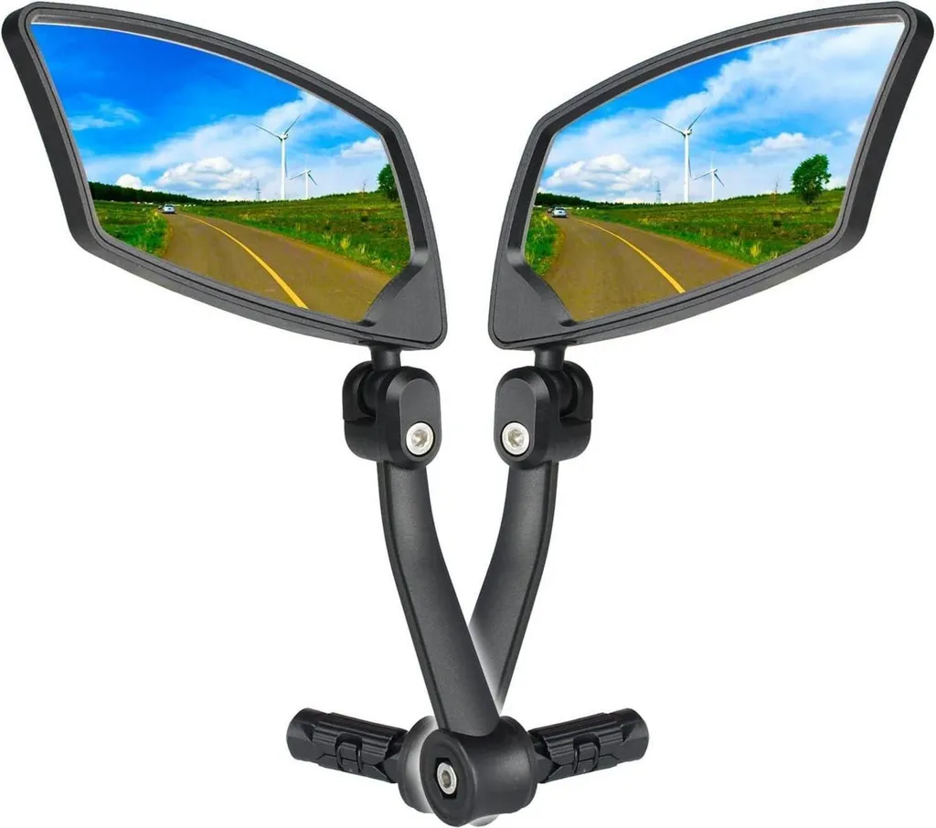 Miroir de Sécurité Vélo pour E-Bike et VTT avec Verre Convexe Haute HD