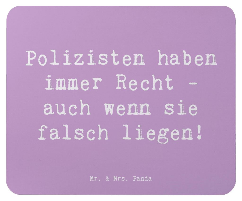 Mr. & Mrs. Panda Mouse Pad Spruch Polizist Humor - Produktbild 