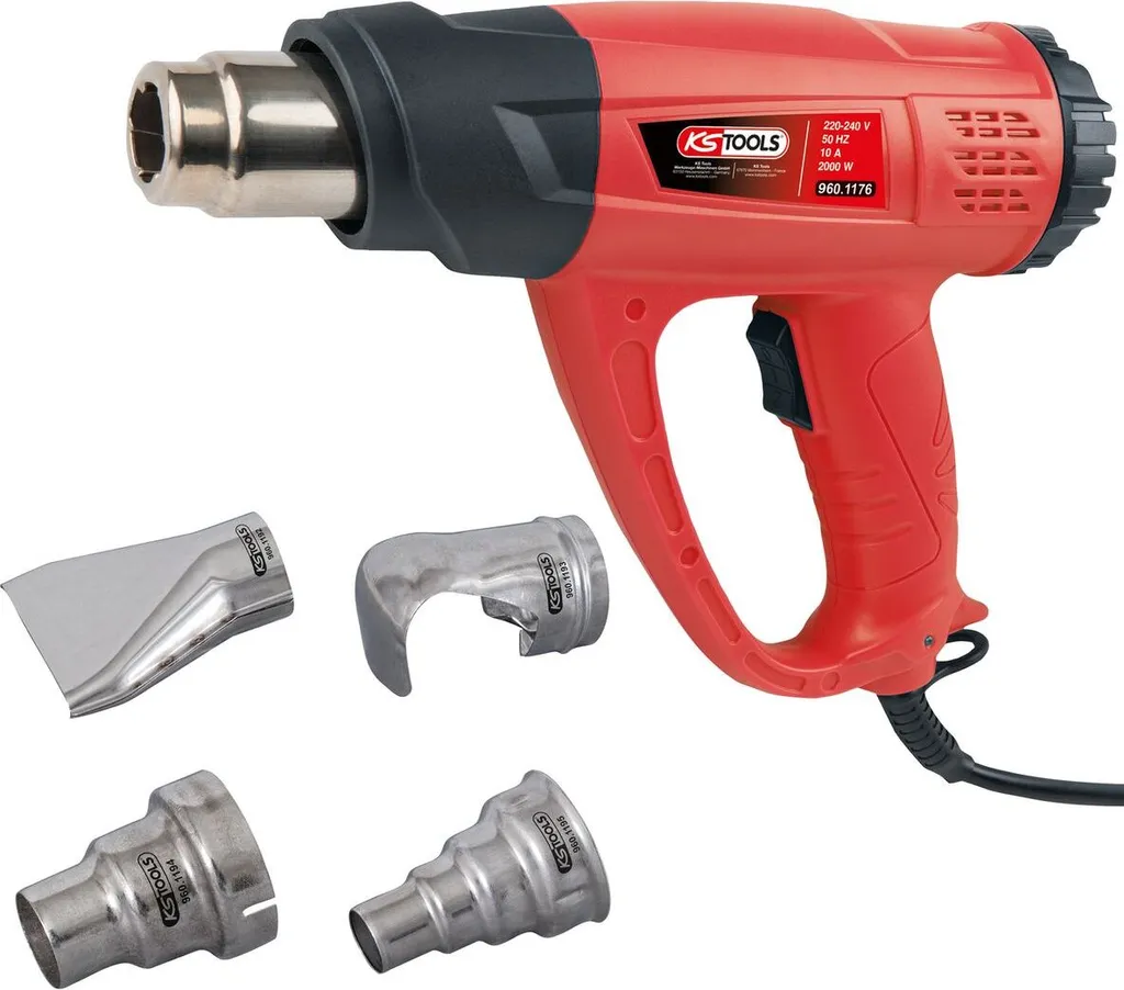 KS-TOOLS Kit de soufflage air chaud pour enlever peinture et colles tenaces