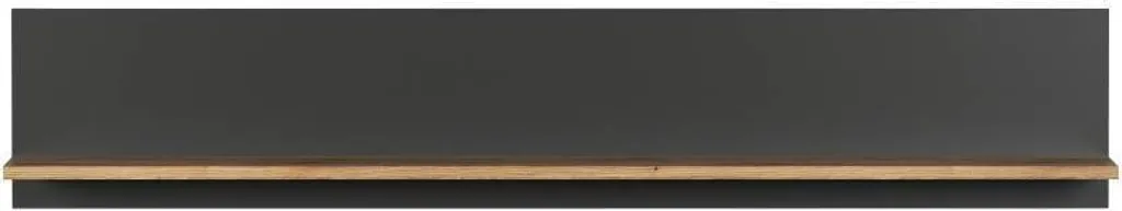 Meuble Bibliothèque Esteban Gris et Chêne pour Bureau et Salon Moderne
