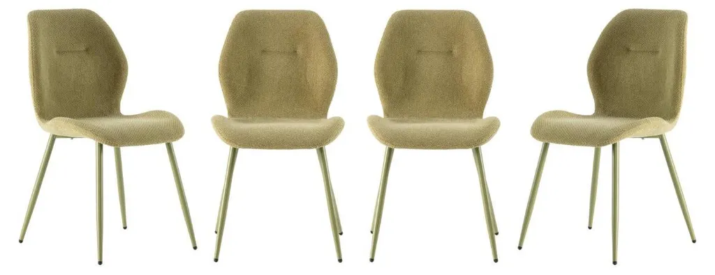 Chaises de salle à manger en tissu lot de 4 design ASHLEY H86 cm